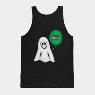 Boy Ghost with Green Balloon Tank Top